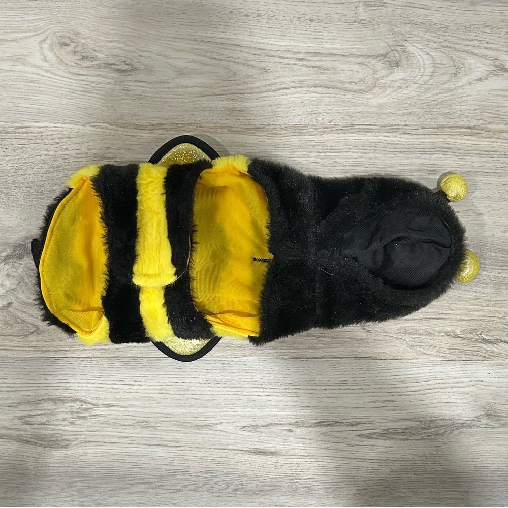 Pup Crew Fuzzy Honey Bumble Bee Dog Costume Vest Halloween Dress Up Size XS/S - Picture 4 of 10